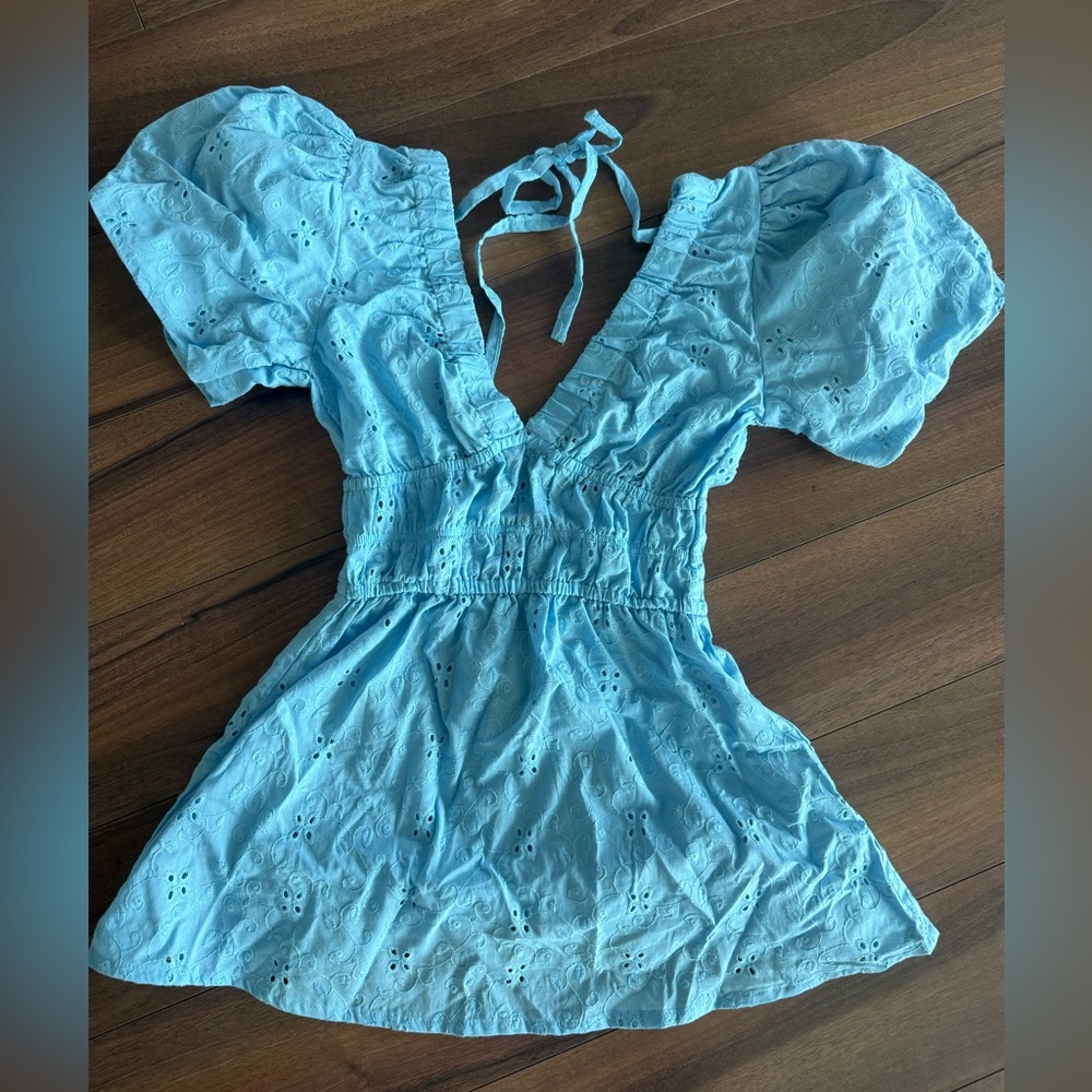 PrettyLittleThing Puff Sleeve Mini Dress